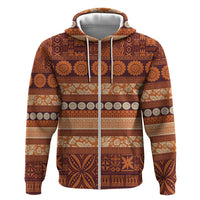 Fiji Marau na Kerisimasi Zip Hoodie Gold Tapa Masi Inspired Christmas LT9 Zip Hoodie Gold - Polynesian Pride
