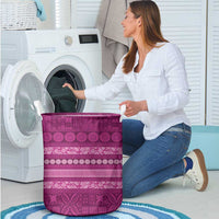 Fiji Marau na Kerisimasi Laundry Basket Pink Tapa Masi Inspired Christmas - Polynesian Pride