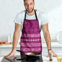 Fiji Marau na Kerisimasi Apron Pink Tapa Masi Inspired Christmas - Polynesian Pride