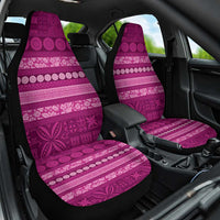 Fiji Marau na Kerisimasi Car Seat Cover Pink Tapa Masi Inspired Christmas LT9 One Size Pink - Polynesian Pride