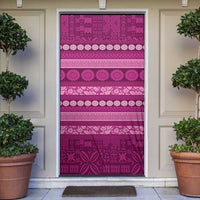 Fiji Marau na Kerisimasi Door Cover Pink Tapa Masi Inspired Christmas LT9 Pink - Polynesian Pride