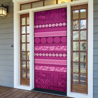 Fiji Marau na Kerisimasi Door Cover Pink Tapa Masi Inspired Christmas LT9 - Polynesian Pride