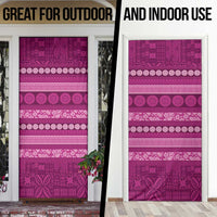 Fiji Marau na Kerisimasi Door Cover Pink Tapa Masi Inspired Christmas LT9 - Polynesian Pride
