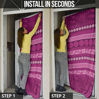 Fiji Marau na Kerisimasi Door Cover Pink Tapa Masi Inspired Christmas LT9 - Polynesian Pride