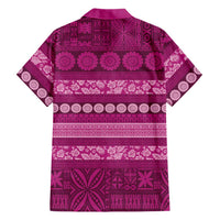 Fiji Marau na Kerisimasi Family Matching Puletasi and Hawaiian Shirt Pink Tapa Masi Inspired Christmas LT9 - Polynesian Pride