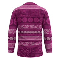Fiji Marau na Kerisimasi Hockey Jersey Pink Tapa Masi Inspired Christmas LT9 - Polynesian Pride