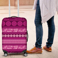 Fiji Marau na Kerisimasi Luggage Cover Pink Tapa Masi Inspired Christmas LT9 Pink - Polynesian Pride