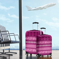 Fiji Marau na Kerisimasi Luggage Cover Pink Tapa Masi Inspired Christmas LT9 - Polynesian Pride