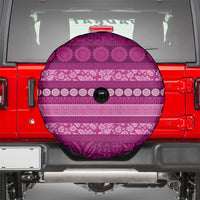 Fiji Marau na Kerisimasi Spare Tire Cover Pink Tapa Masi Inspired Christmas LT9 - Polynesian Pride