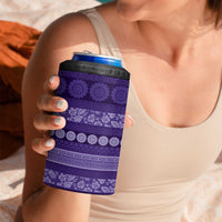 Fiji Marau na Kerisimasi 4 in 1 Can Cooler Tumbler Purple Tapa Masi Inspired Christmas LT9 - Polynesian Pride