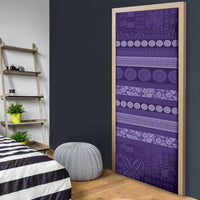 Fiji Marau na Kerisimasi Door Cover Purple Tapa Masi Inspired Christmas LT9 - Polynesian Pride