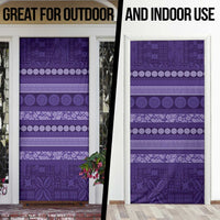 Fiji Marau na Kerisimasi Door Cover Purple Tapa Masi Inspired Christmas LT9 - Polynesian Pride