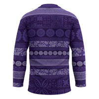 Fiji Marau na Kerisimasi Hockey Jersey Purple Tapa Masi Inspired Christmas LT9 - Polynesian Pride