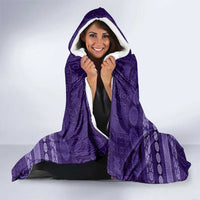 Fiji Marau na Kerisimasi Hooded Blanket Purple Tapa Masi Inspired Christmas LT9 - Polynesian Pride
