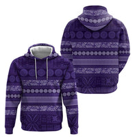 Fiji Marau na Kerisimasi Hoodie Purple Tapa Masi Inspired Christmas LT9 - Polynesian Pride