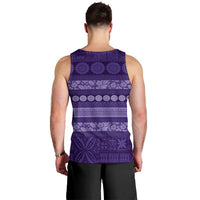 Fiji Marau na Kerisimasi Men Tank Top Purple Tapa Masi Inspired Christmas LT9 - Polynesian Pride
