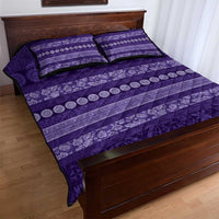 Fiji Marau na Kerisimasi Quilt Bed Set Purple Tapa Masi Inspired Christmas LT9 - Polynesian Pride