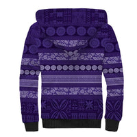 Fiji Marau na Kerisimasi Sherpa Hoodie Purple Tapa Masi Inspired Christmas LT9 - Polynesian Pride