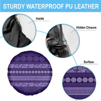 Fiji Marau na Kerisimasi Spare Tire Cover Purple Tapa Masi Inspired Christmas LT9 - Polynesian Pride