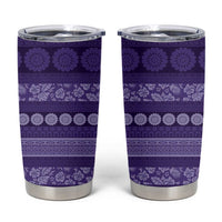 Fiji Marau na Kerisimasi Tumbler Cup Purple Tapa Masi Inspired Christmas LT9 Purple - Polynesian Pride