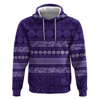 Fiji Marau na Kerisimasi Zip Hoodie Purple Tapa Masi Inspired Christmas LT9 Pullover Hoodie Purple - Polynesian Pride