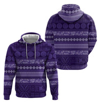 Fiji Marau na Kerisimasi Zip Hoodie Purple Tapa Masi Inspired Christmas LT9 - Polynesian Pride