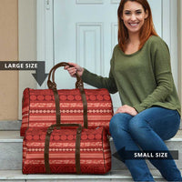 Fiji Marau na Kerisimasi Travel Bag Red Tapa Masi Inspired Christmas - Polynesian Pride