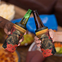 Maori Kiwi Soldier Fern Tattoo ANZAC Day 4 in 1 Can Cooler Tumbler Lest We Forget LT9 - Polynesian Pride