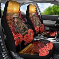 Maori Kiwi Soldier Fern Tattoo ANZAC Day Car Seat Cover Lest We Forget LT9 - Polynesian Pride
