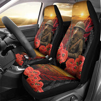 Maori Kiwi Soldier Fern Tattoo ANZAC Day Car Seat Cover Lest We Forget LT9 - Polynesian Pride