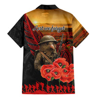 Maori Kiwi Soldier Fern Tattoo ANZAC Day Family Matching Mermaid Dress and Hawaiian Shirt Lest We Forget LT9 - Polynesian Pride