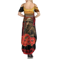 Maori Kiwi Soldier Fern Tattoo ANZAC Day Family Matching Summer Maxi Dress and Hawaiian Shirt Lest We Forget LT9 - Polynesian Pride