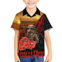 Maori Kiwi Soldier Fern Tattoo ANZAC Day Hawaiian Shirt Lest We Forget LT9 - Polynesian Pride
