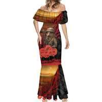 Maori Kiwi Soldier Fern Tattoo ANZAC Day Mermaid Dress Lest We Forget LT9 - Polynesian Pride