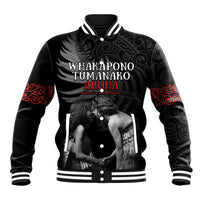 New Zealand Mother's Day Baseball Jacket Maori Hongi Aroha Ahau Ki A Koe Mama LT9 Unisex Black - Polynesian Pride