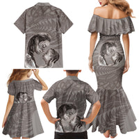 New Zealand Mother's Day Family Matching Mermaid Dress and Hawaiian Shirt Maori Mo Toku Mama Silver Fern LT9 - Polynesian Pride
