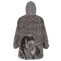 New Zealand Mother's Day Wearable Blanket Hoodie - Maori Mo Toku Mama Silver Fern LT9 - Polynesian Pride