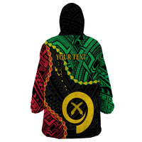 Personalised Vanuatu 44th Anniversary Wearable Blanket Hoodie Tugeta Yumi Selebretem Indipendens Dei LT9 - Polynesian Pride