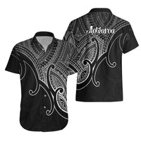 Aotearoa Maori Koru Hawaiian Shirt Polynesian Pacific Tribal - Black LT9 - Polynesian Pride