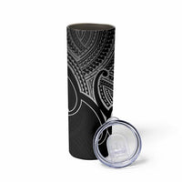 Aotearoa Maori Koru Skinny Tumbler Black Polynesian Pacific Tribal LT9 - Polynesian Pride