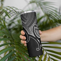 Aotearoa Maori Koru Skinny Tumbler Black Polynesian Pacific Tribal LT9 - Polynesian Pride