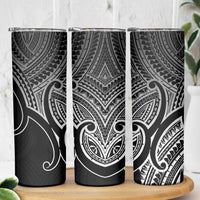 Aotearoa Maori Koru Skinny Tumbler Black Polynesian Pacific Tribal LT9 - Polynesian Pride