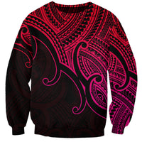 Custom Aotearoa Maori Koru Sweatshirt Polynesian Pacific Tribal - Pink LT9 Unisex Pink - Polynesian Pride