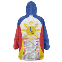 Philippines Flag Day Wearable Blanket Hoodie Filipino Feather Pattern