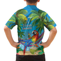 5 Oclock Somewhere Family Matching Summer Maxi Dress and Hawaiian Shirt Hawaii Parrots Cocktail Summer Beach Vibe LT9 - Polynesian Pride
