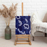 Mokihana Maile and Ilima Leis Canvas Wall Art Uliuli Hawaiian Tapa Quilt Pattern - Polynesian Pride