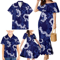 Mokihana Maile and Ilima Leis Family Matching Mermaid Dress and Hawaiian Shirt Uliuli Hawaiian Tapa Quilt Pattern LT9 - Polynesian Pride