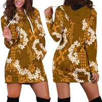 Mokihana Maile and Ilima Leis Hoodie Dress Alani Hawaiian Tapa Quilt Pattern LT9 - Polynesian Pride
