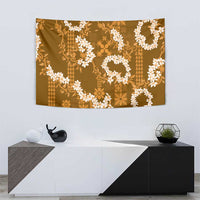 Mokihana Maile and Ilima Leis Tapestry Alani Hawaiian Tapa Quilt Pattern - Polynesian Pride