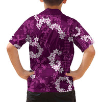 Mokihana Maile and Ilima Leis Family Matching Off Shoulder Maxi Dress and Hawaiian Shirt Akala Hawaiian Tapa Quilt Pattern LT9 - Polynesian Pride
